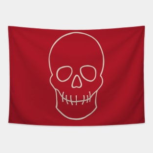 Simply Spooky Collection - Skull - Blood Red and Bone White Tapestry