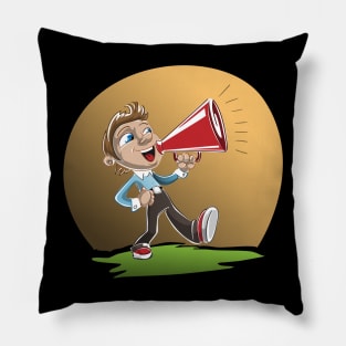 Shouting Guy Mike Pillow