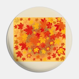 Autumn Red Maple Leaves Nature Beauty Pin