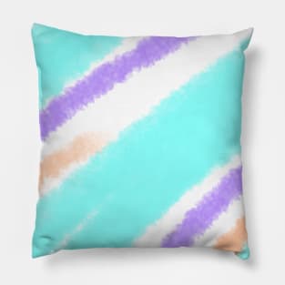 Blue purple watercolor lines art Pillow