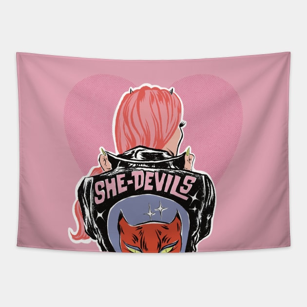 She Devils by Bad Taste Forever Tapestry by Bad Taste Forever