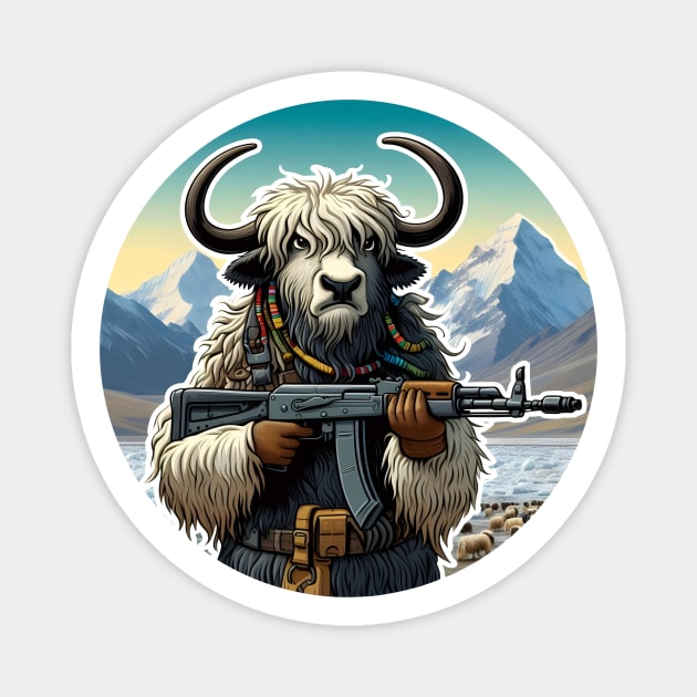 Tactical Yak Magnet by Rawlifegraphic