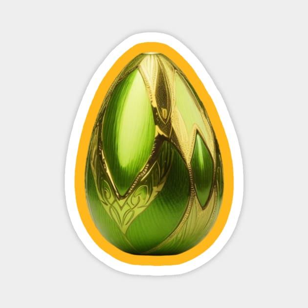 Golden avocado Magnet by Avocado design for print on demand