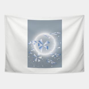 Sun and abstract flowers Tapestry