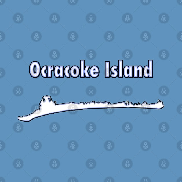 Ocracoke Island Map Outline by Trent Tides