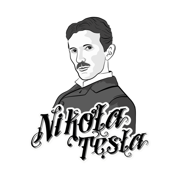 Nikola Tesla Portrait by Tamie