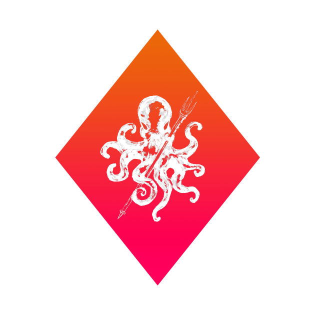 Pink and Orange Diamond Octopus by ZeichenbloQ