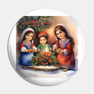 Armenian Christmas - January 6 - Watercolor Pin