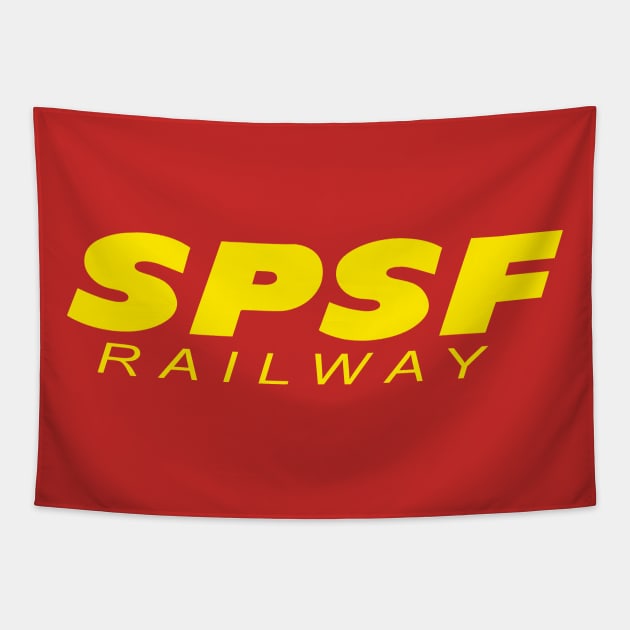 SPSF Railway Yellow Logo Tapestry by Kodachrome Railway Colors