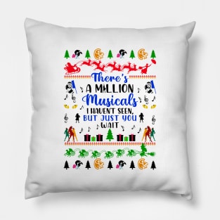 Million Musicals Ugly Christmas Pillow