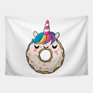 Cute donut with unicorn horn Tapestry