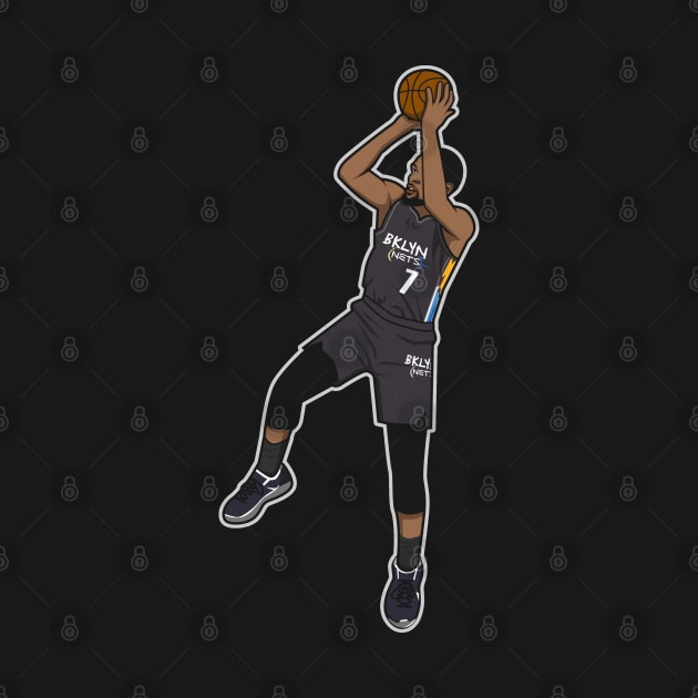 Kevin Durant Fade Away Cartoon Style by ray1007