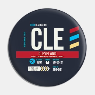 Cleveland (CLE) Airport Code Baggage Tag Pin