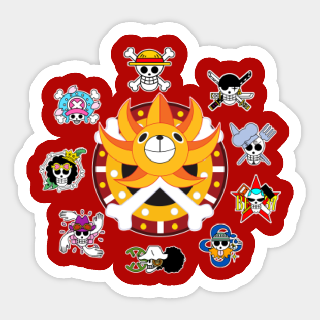 One Piece The Strawhat Pirates One Piece Sticker Teepublic