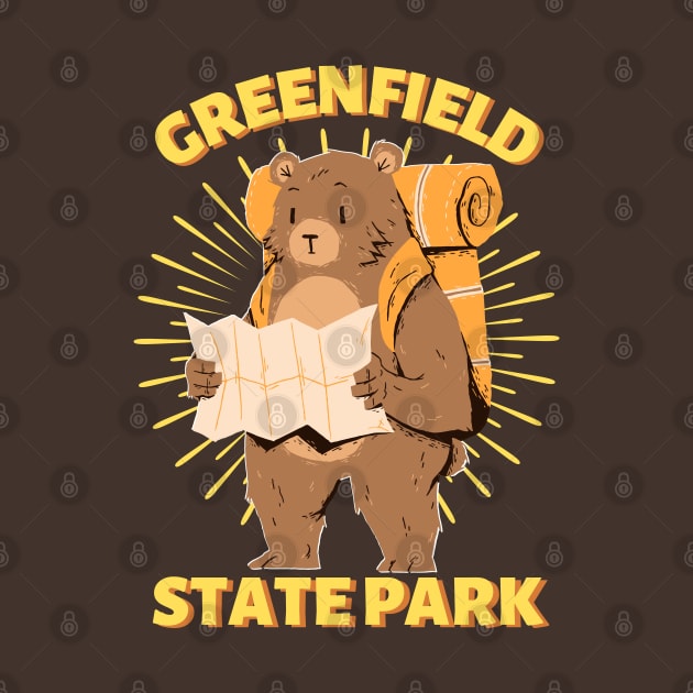 Greenfield State Park Camping Bear by Caring is Cool