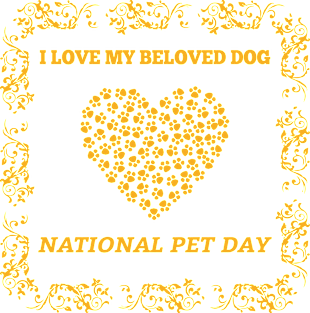 I Love My Beloved Dog- A Dog Lover Magnet