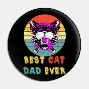 Best Cat Dad Ever Club Pin