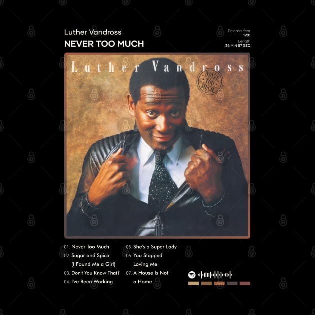 Luther Vandross - Never Too Much Tracklist Album by 80sRetro