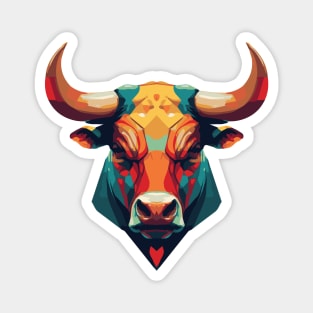 Bull head pop art portrait Magnet