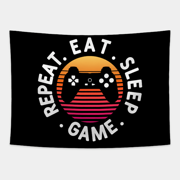 Eat Sleep Game Repeat | video gamer t shirt Tapestry by creativeKh