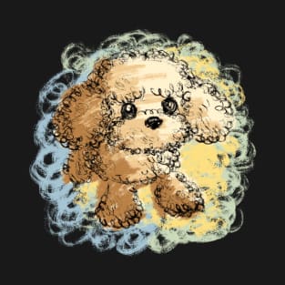 Brush sketch of a poodle T-Shirt