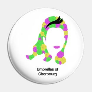 Umbrellas of Cherbourg movie fan art minimal french new wave Catherine Deneuve Jacques Demy Pin