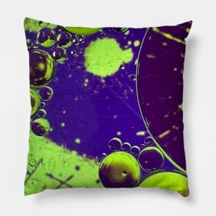 Bubbles Purple and Yellow Pillow