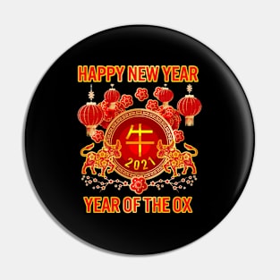 2021 Year Of The Ox HapChinese New Year Ox Zodiac Pin