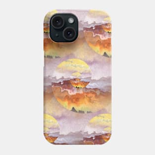 Watercolor Desert Yellow Landscape Phone Case