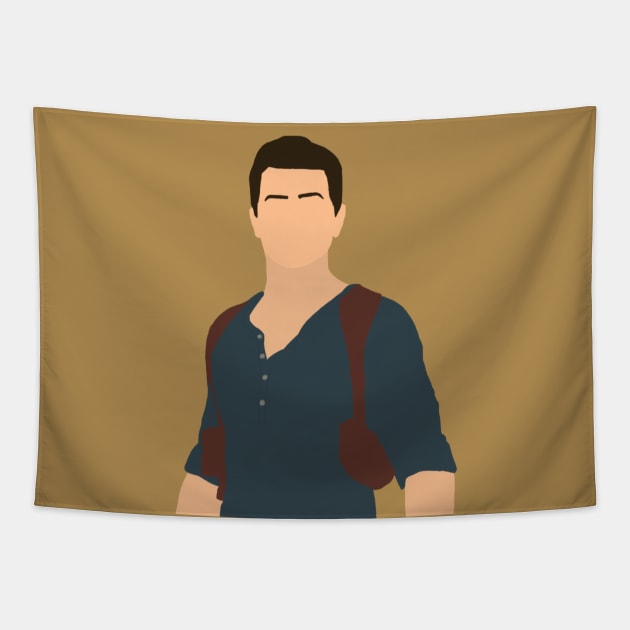 Uncharted 4 Nathan Drake Digital Art Sticker Tapestry by senaeksi