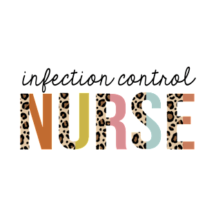 Infection-Control Nurse Leopard Print Registered RN Nursing Appreciation T-Shirt