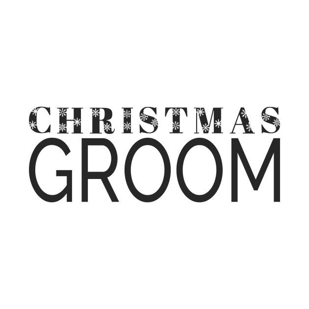 Simple Elegant Christmas Groom Wedding Typography by Jasmine Anderson