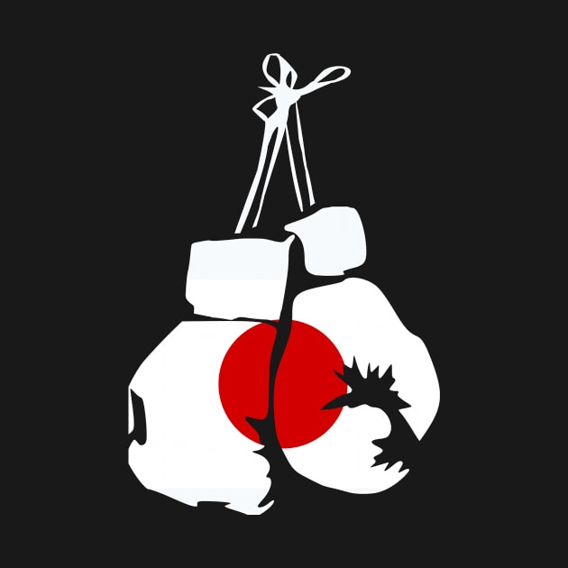 Japanese Flag Boxing Gloves for Japanese Boxers by Shirtttee
