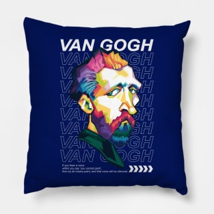 V Gogh Quotes pop art Pillow