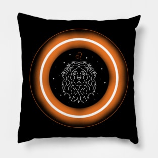 Neon Light Effect Leo Pillow