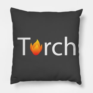 Torch artistic typography design Pillow