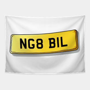 NG8 BIL Bilborough Number Plate Tapestry