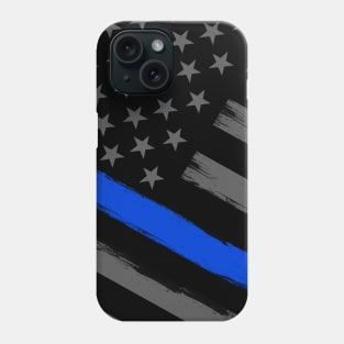 Thin Blue Line Flag - Police Officer Flag - Back The Blue Phone Case