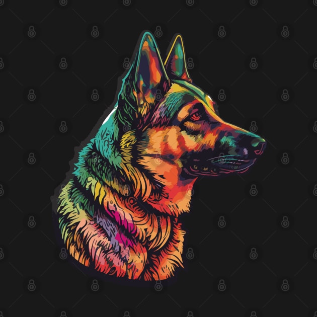 German Shepherd Dog Art by The Image Wizard