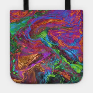 Psychedelic Cosmo Nightmare Glitch Tote