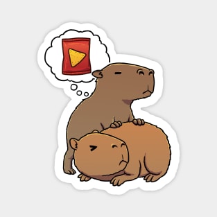 Capybara hungry for Corn Chips Magnet