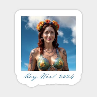 Key West 2024 AI Art Fantasy Fest Magnet