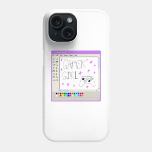 Gamer girl Ms Paint drawing Phone Case