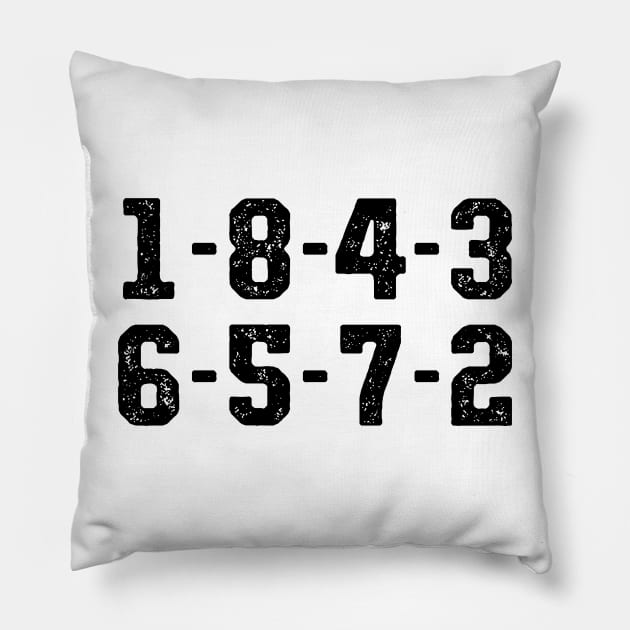 1-8-4-3-6-5-7-2 Pillow by danterjad