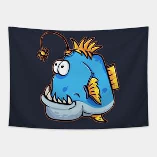 Dumb monster fish fish color Tapestry