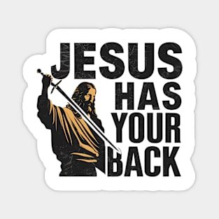 Jesus Christ Has Your Back Savior Christian Faith Magnet