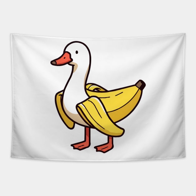 Duck Banana Tapestry by fikriamrullah