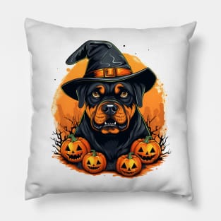 Halloween Rottweiler Dog #3 Pillow