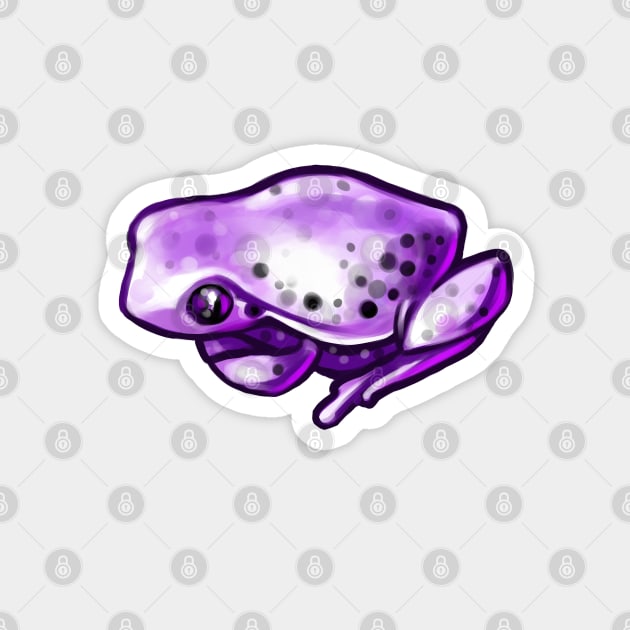 Purple Frog Magnet by hollowedskin