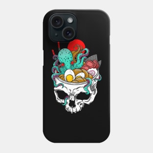 Kawaii Japanese Anime Skeleton Ramen Halloween Phone Case